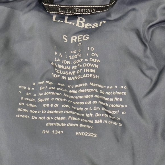 L.L. Bean Windstopper 700 Goose Down Hooded Puffer Jacket. S Reg - Picture 2 of 10